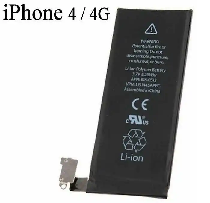 Bateria Compatible con Iphone 4 / 4G Interna 1420 mAh Alta Calidad 616-0513 / 616-0520 / 616-0521