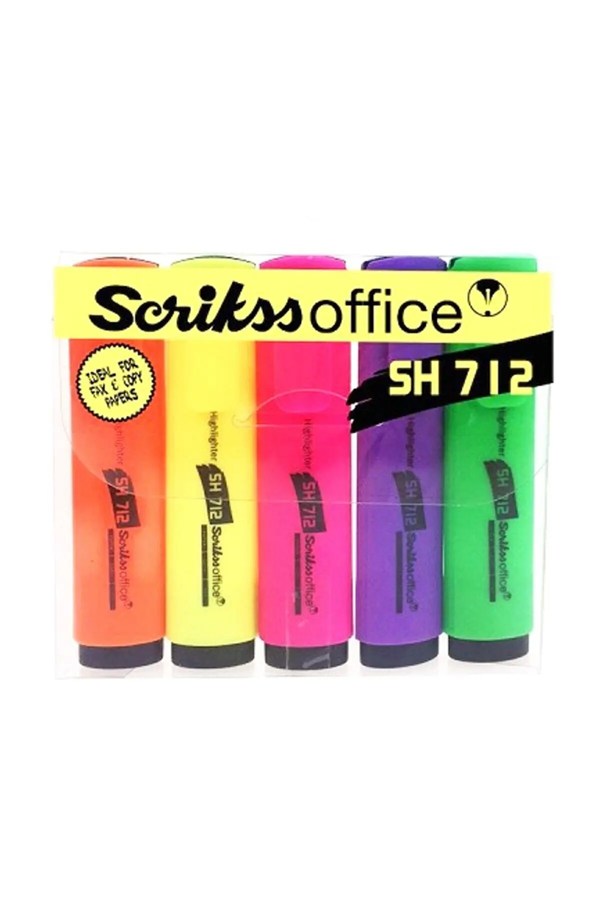 Scrikss Pastel Highlighter Set Of 5 Clamp Matte Blister Sh712 A Product You Can Make Markings That Will Your Work easier