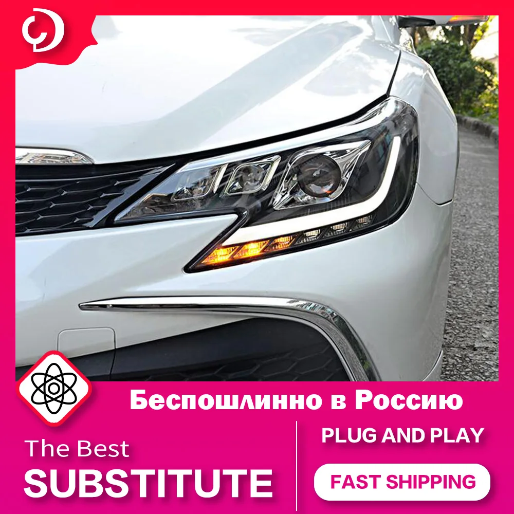 AKD Car Styling Headlights for Toyota Reiz Mark X 2013-2022 Headlights Full led Reiz LED Headlight DRL Head Lamp Led Projector