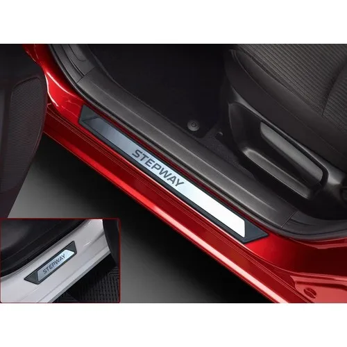 For Dacia Sandero 2 Stepway (2013-) Door Sill Protector 4pcs chrome For Dacia Sandero 2 Stepway Accessories