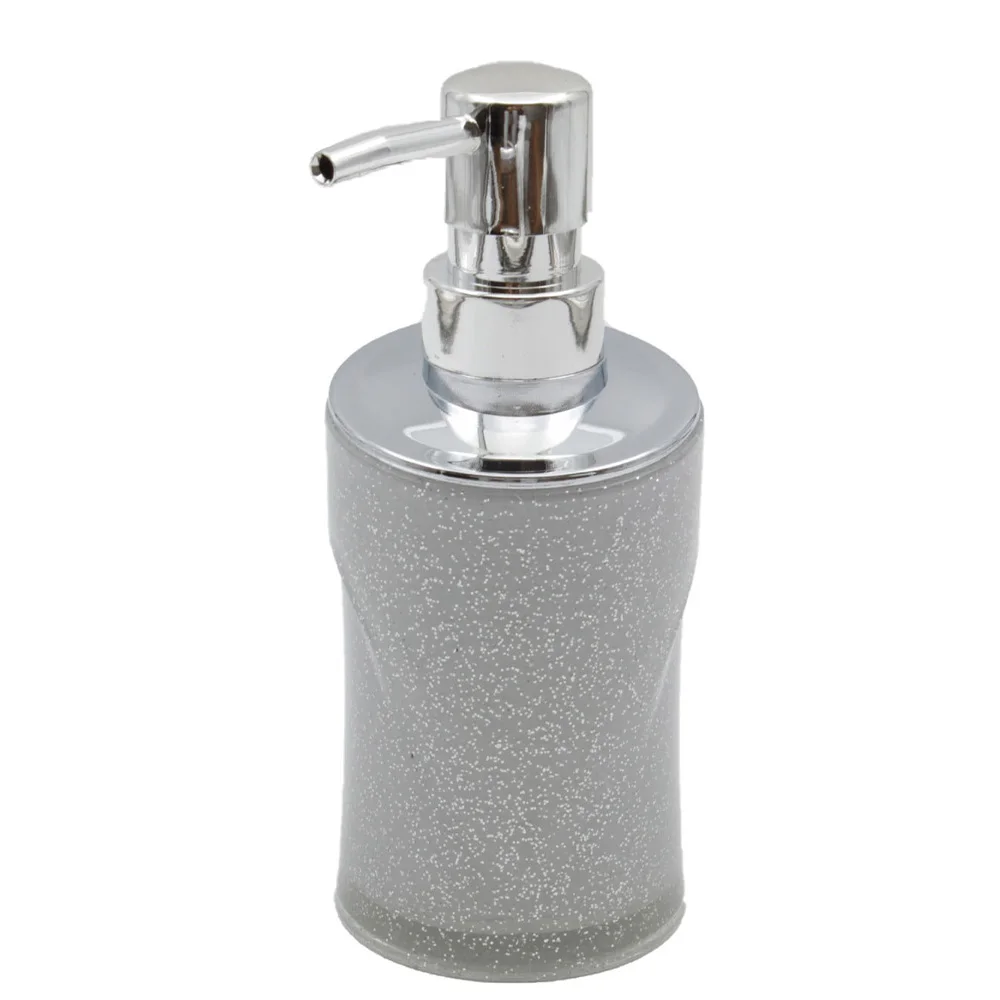 Acryl Silbrig 5 Stück Badezimmer Set Silber Farbe