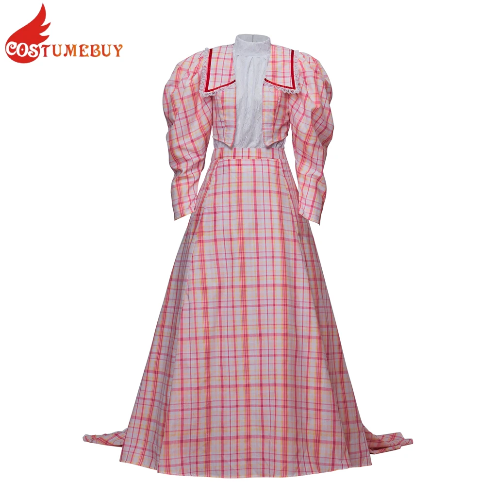 

Costumebuy Victorian Plaid Skirt Suit With Shirt Vintage Grid Dress Royal Nobl Costume Princess Ball Gown