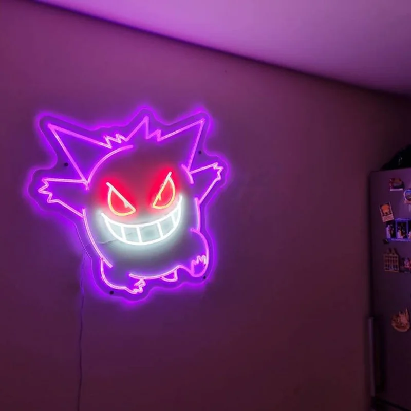 Anime Neon Sign Led Neon Light Home Bedroom Game Room Living Room Decoration Wall Art anime lanyard Wall Decor Neon Sign