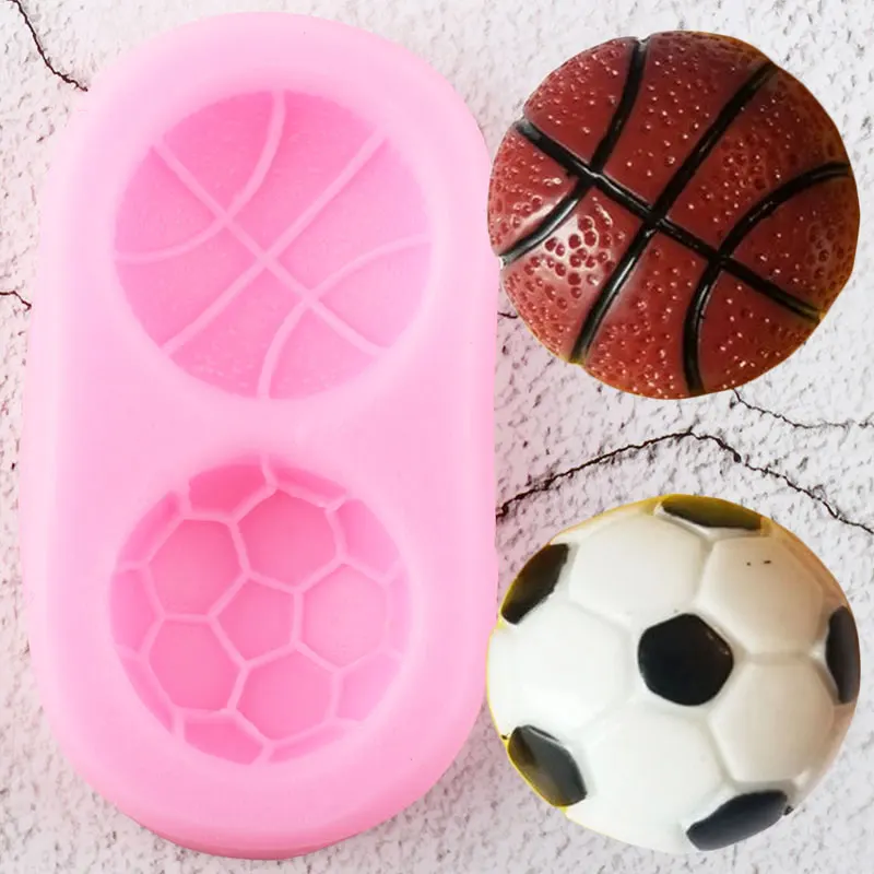 Football Basketball Silicone Molds Cake Decorating Tools Chocolate  Fondant Mold DIY Candy Polymer Clay Cupcake Topper Moulds