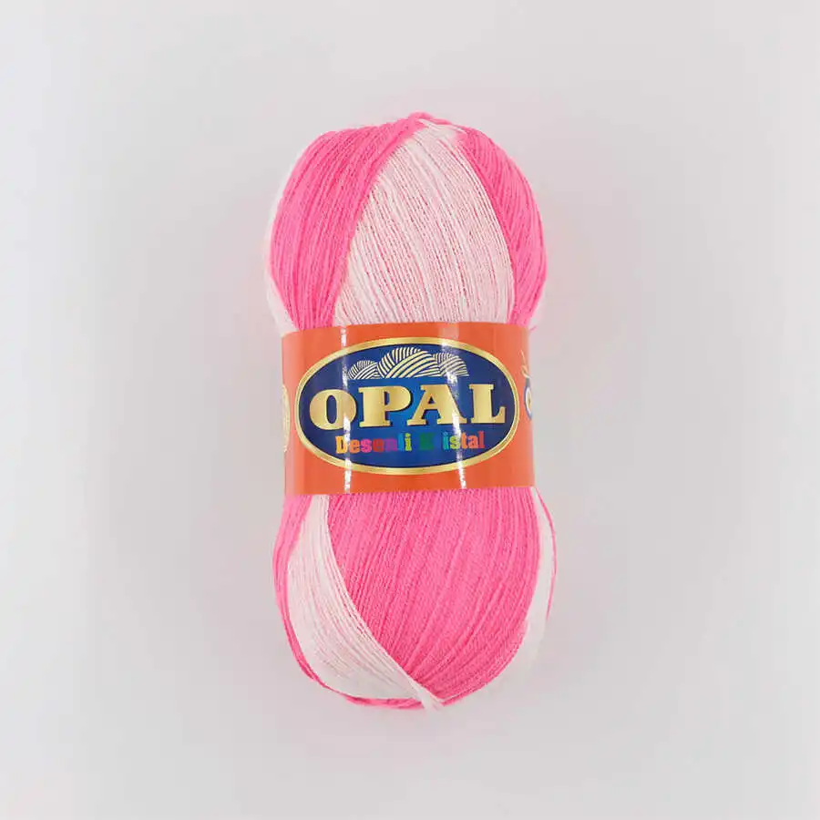 Acrylic Knitted Yarn - 17 Color Options - 435 Meters (100gr) - Opal Desenli Kristal - Accessory Materials - Fiber - Shawls - Scarves - Cardigan -