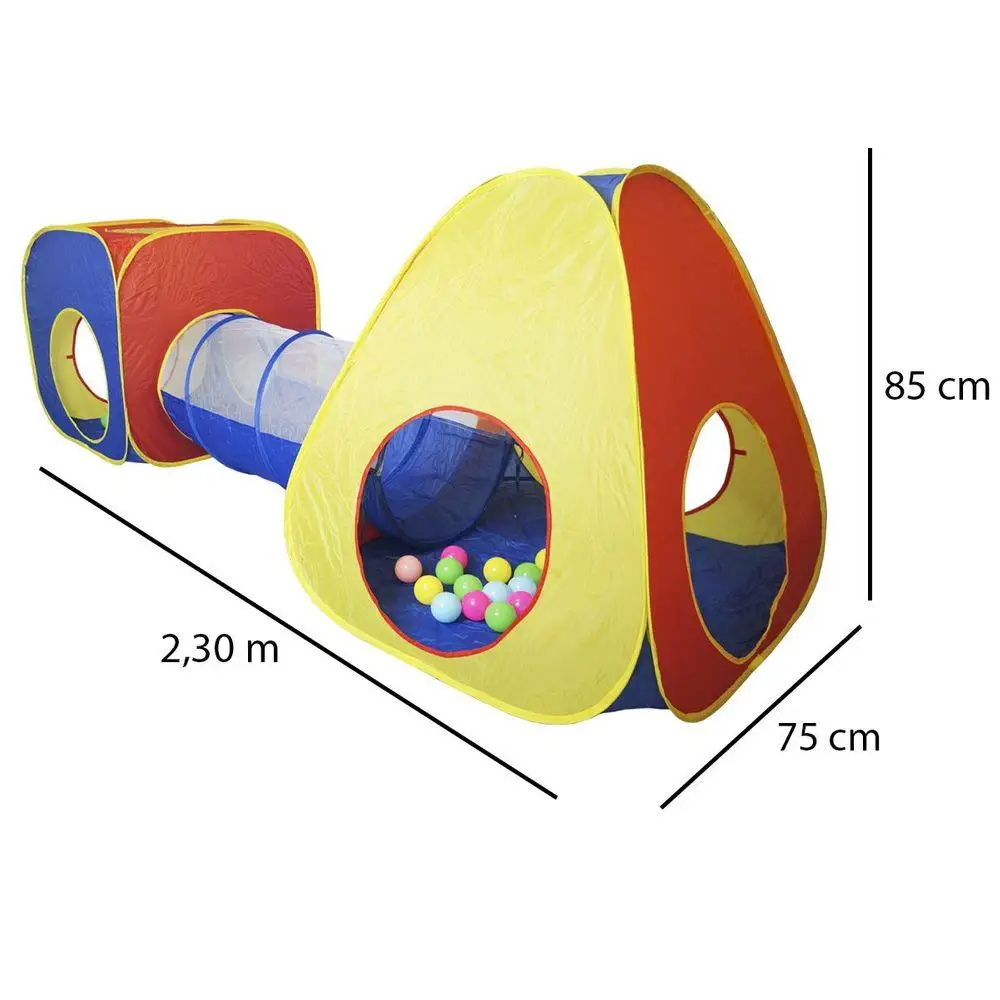 AZMS STORE-3x1 Children's Tent With Tunnel-Cheaper Promotion QUICK SHIPPING TO ALL BRAZIL