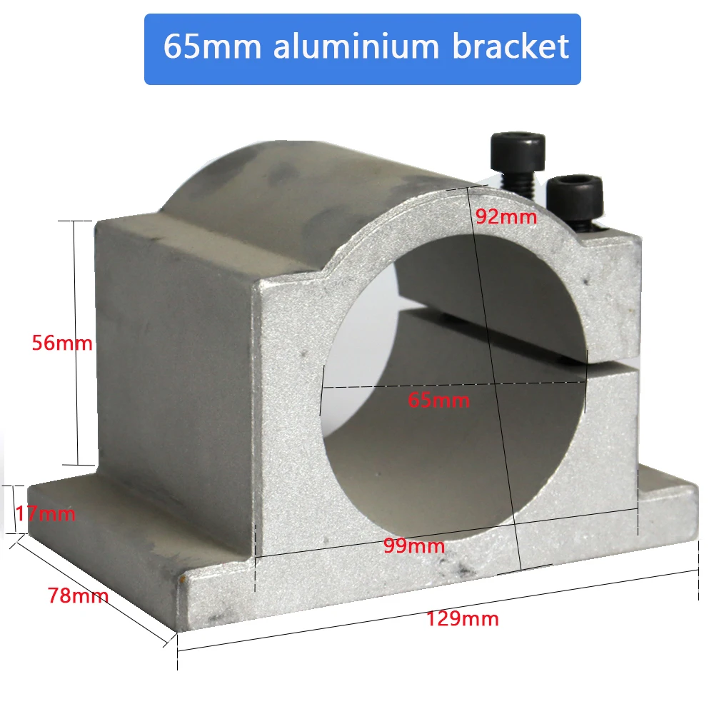 52mm 65mm 80mm 100mm diameter Spindle motor cast aluminium bracket for CNC engraving milling machine spindle