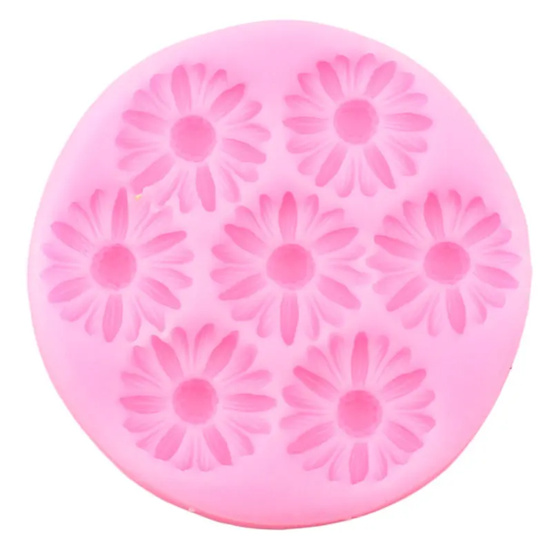 3D Daisy Flower Silicone Mold DIY Cupcake Topper Fondant Molds Clay Resin Mould Cake Decorating Tools Chocolate Gumpaste Moulds