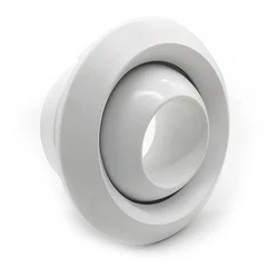 75-150mm ABS Air System Outlet Valve ABS Circular Spherical Nozzle Air Vent For Airport Station Central Ventilation Outlet