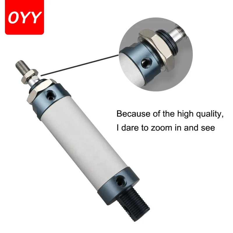 Aluminum MAL16/20/25/32/40 Series Ring Mini Pneumatic Cylinder 25-500Mm Stroke Double Acting Small Air Cylinder