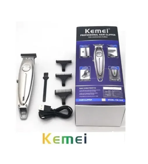 Máquina De Cortar Cabelo Acabamento Profissional Kemei 1949