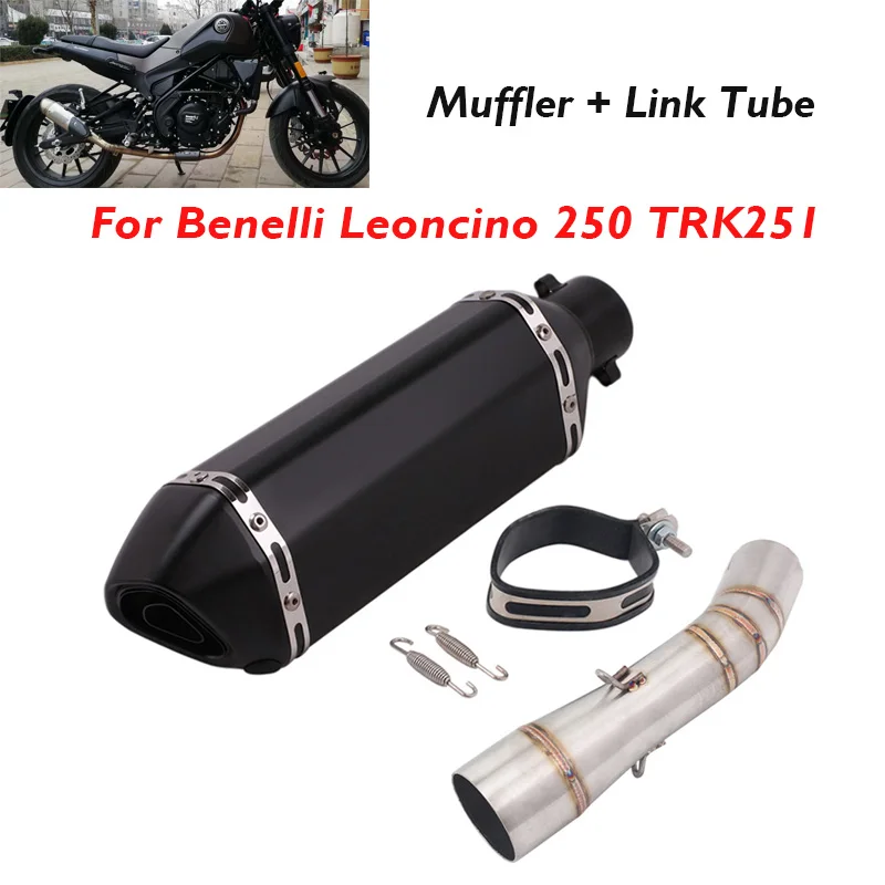 

Motorcycle 51mm Exhaust Muffler Escape Pipe Tip Middle Link Pipe for Benelli Leoncino 250 TRK251