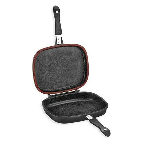 Schafer Diva Granite Grill Pan Double Sided Pan Black 32 cm