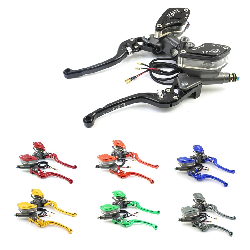 Motorcycle Universal 6X Adjust lever Handle Hydraulic clutch Brake Pump Master Cylinder Racing For HONDA Yamaha Kawasaki Suzuki