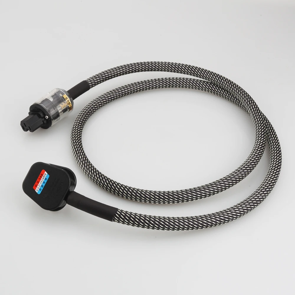 Nowy kabel Audiocrast P110 posrebrzany kabel zasilający Uk z 15A IEC HI End HIFI uk kabel zasilający