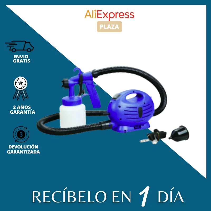 Pistola para Pintar Pistola Pulverizadora de Pintura para Pintar con Compresor - Incluye correa de hombro- 15 metros Cuadrados en 10MIN 600W 800ML Boquilla Ajustable Bricolaje Electrodomésticos Jardín Hogar