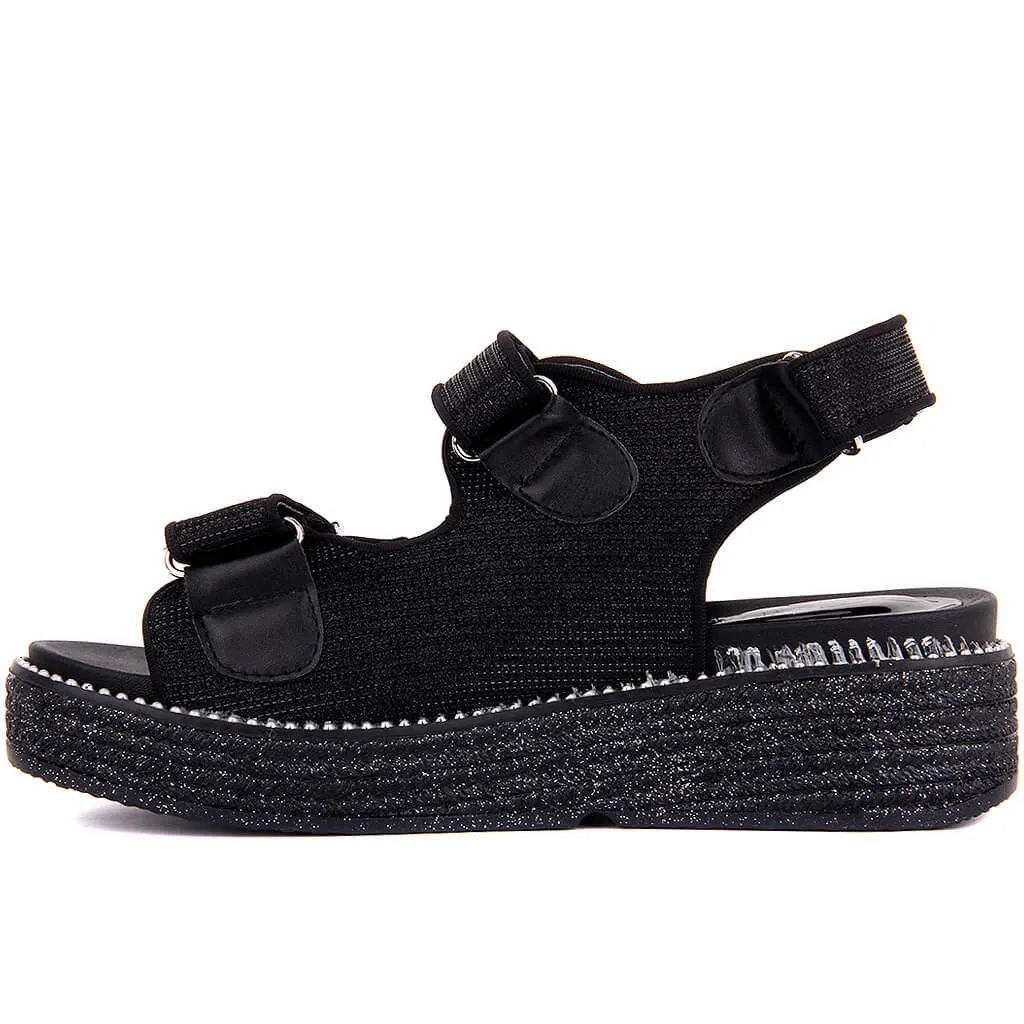 Guja-Black Female Sandals