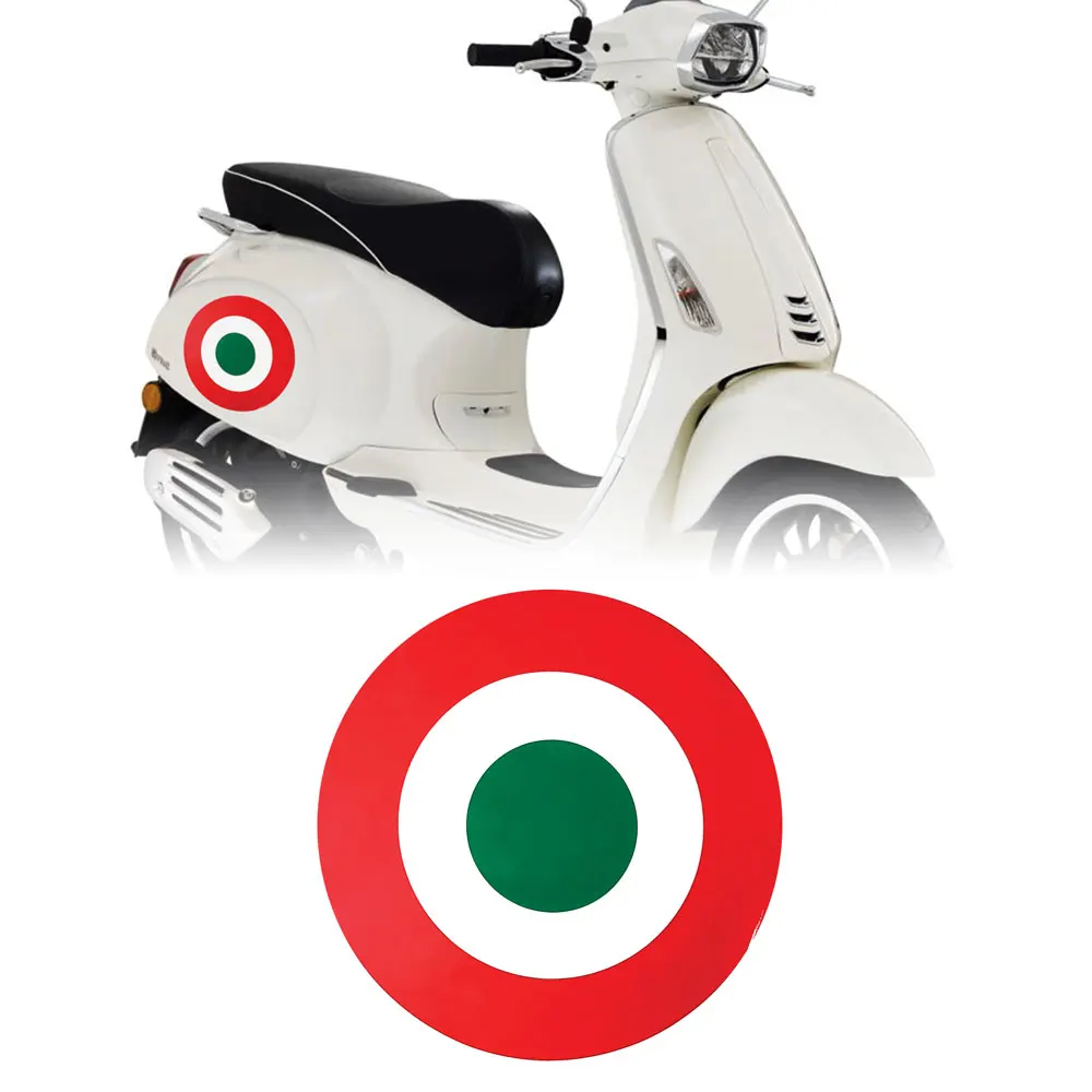 Stickers cockade tricolor Italy for Vespa Piaggio, diameter 20 cm