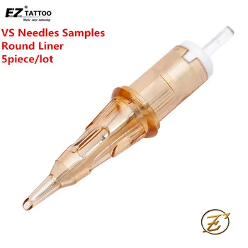 Ez v-select v sistema cartucho de tatuagem agulhas rl rs cm m1 agulhas de tatuagem amostras para cartucho máquina de tatuagem apertos 5 pçs/caixa