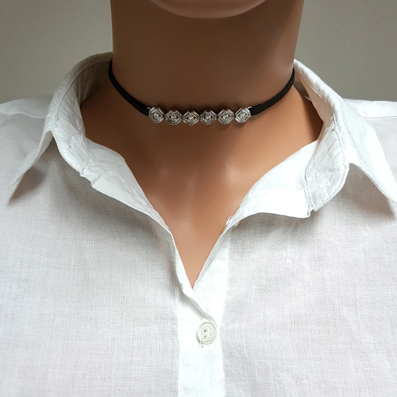 Women Fashion Choker Necklace 925 Sterling Silver Fashion Necklace Made in TURKEY