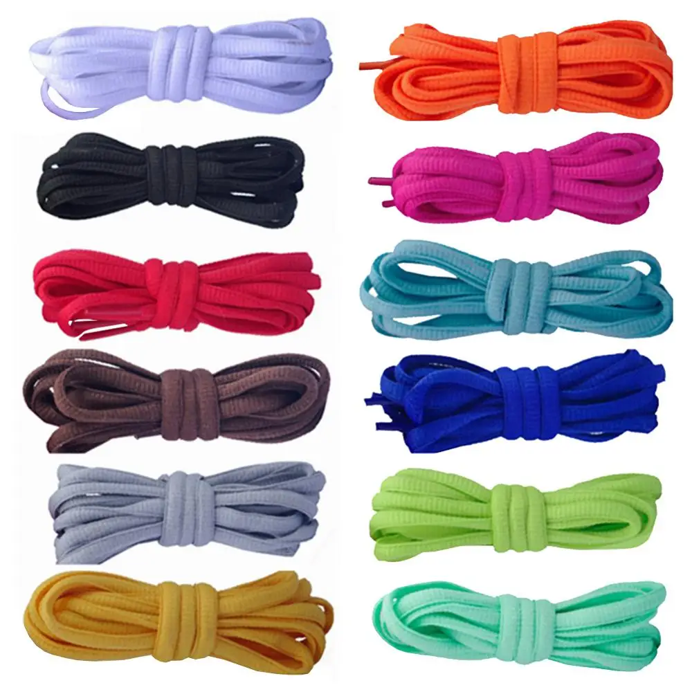 12 Pairs of Shoe Laces Shoelaces  of Polyester Flat Round Oval 12 Various Colors Set