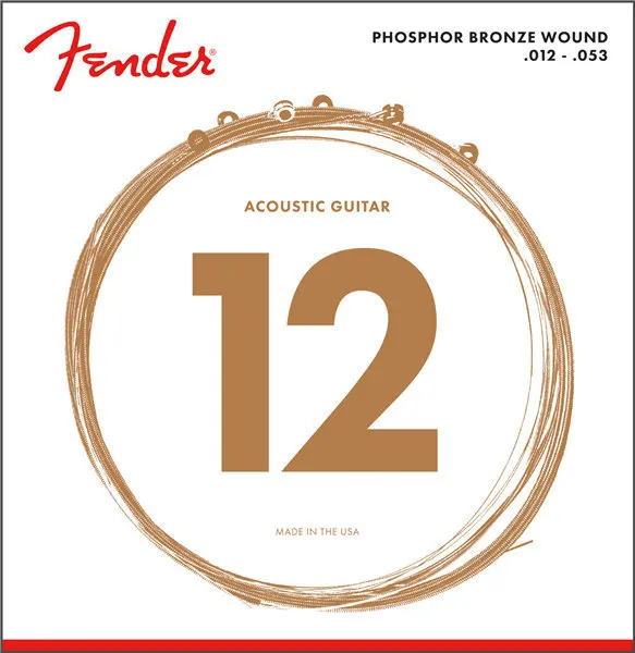 FDR 60L Phosphor Bronze Acoustic Guitar Strings, Light, 12-53