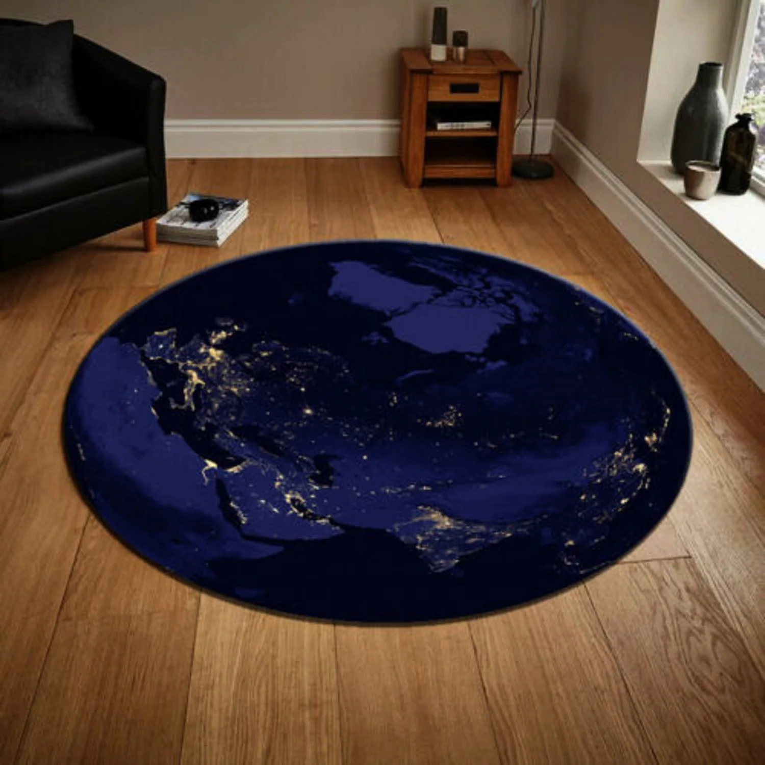 World, Earth, Space Rug, Living Room Rug, Sakura Rug, Round Rug,Round Carpet,Pattern Round,Popular Rug,Themed Rug,Home Decor