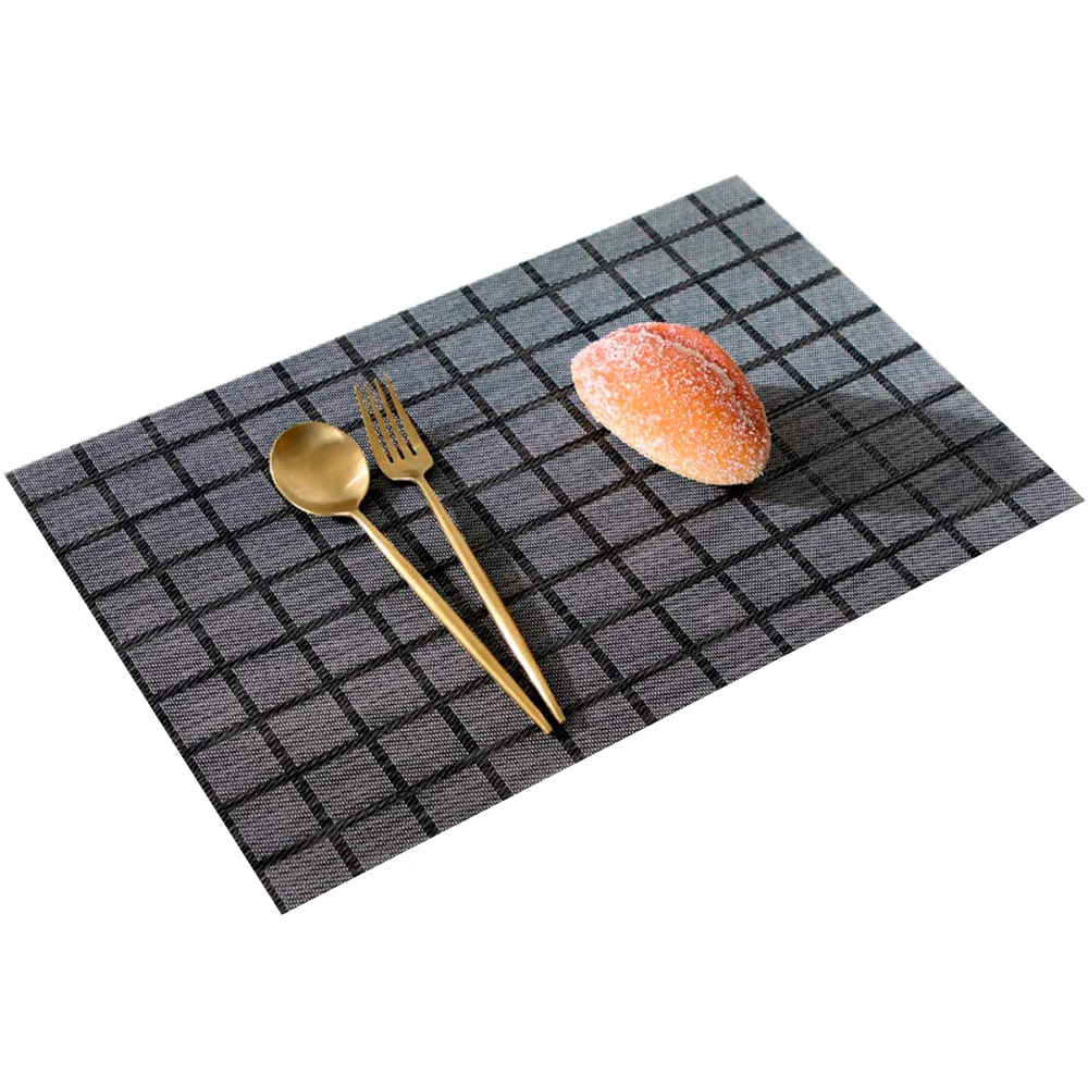 EXCO 6pcs PVC Placemat Rectangle Tableware Pad Dining Table Mat Heat Insulation Placemats Bowl Coaster  in Kitchen Accessories