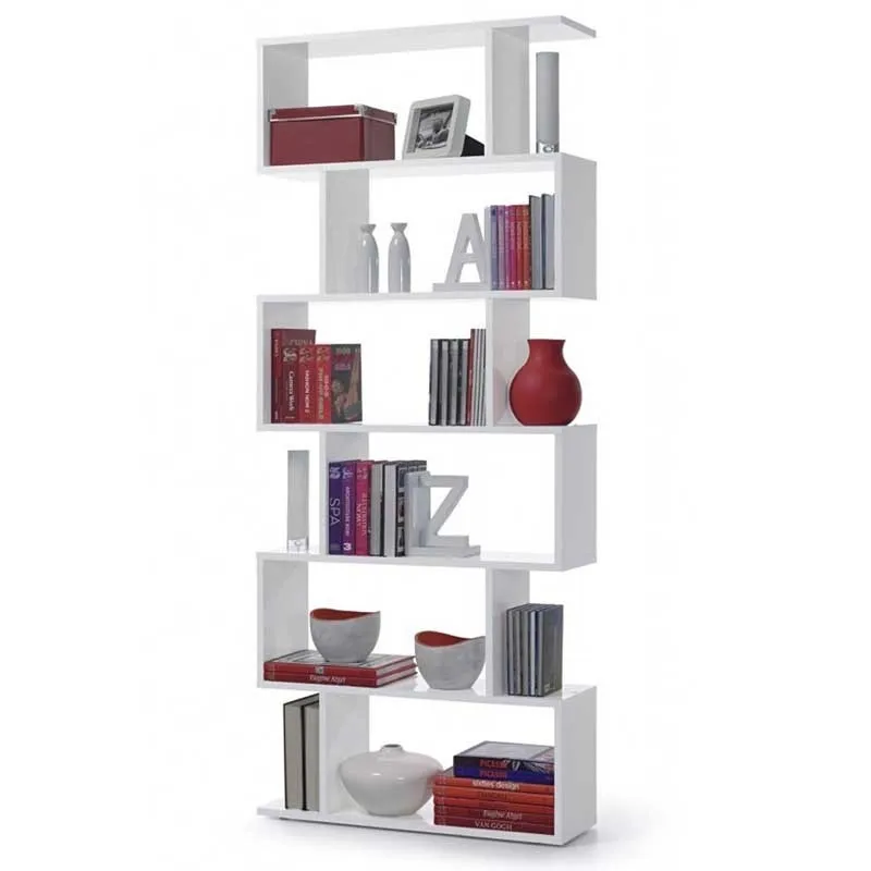 Athena high gloss white shelf, bookcase shelves, bookcase rests books, white shelf. Measure 80x192x24 cm