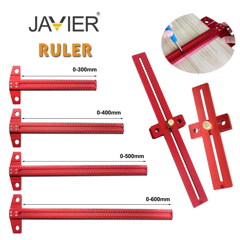 JAVIOR Woodworking Scribe: The Only T-Type Ruler I Trust for Precision Layouts in Hardwood Projects