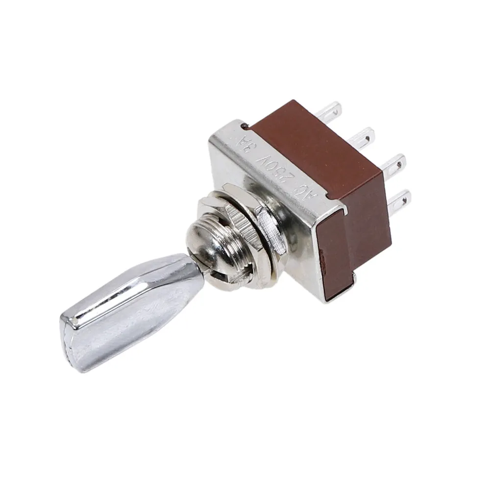 1pcs KN3-203 Toggle Switch 3 Positions Rocker  ON-OFF-ON 6pins  DPDT 3A/250V Handle Switch