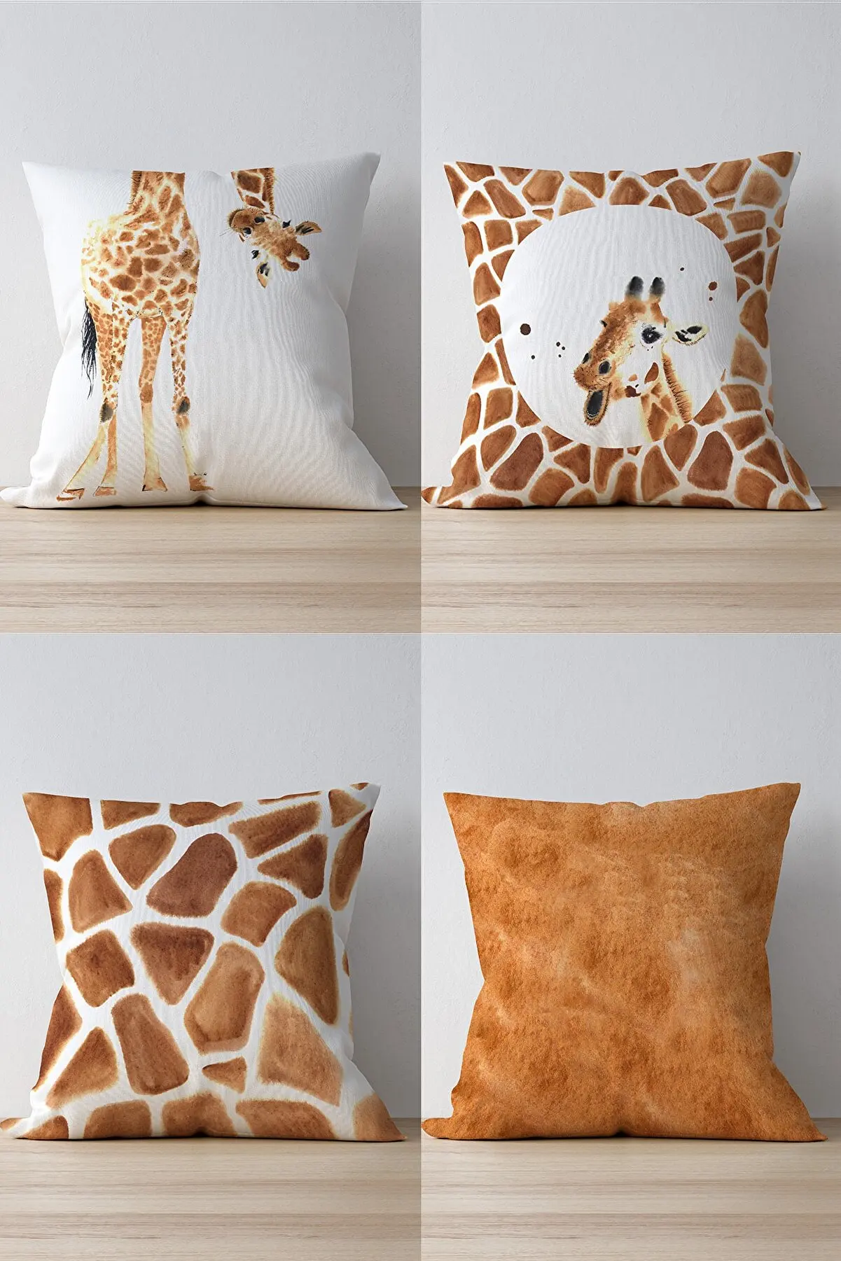 Home Textile Decorative Pillow Cover 2022 Fashion Animal Pattern Colorful Realistic Fashion Stylish Set of 4