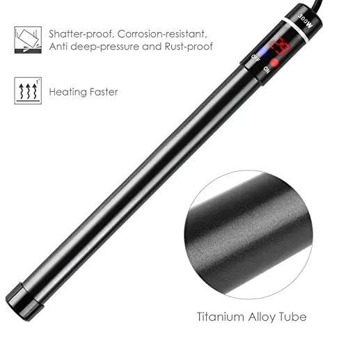 200w 300W 500w Submersible Titanium Aquarium Heater for Saltwater Fresh Water Fish Tank Heating Rod with Intelligen