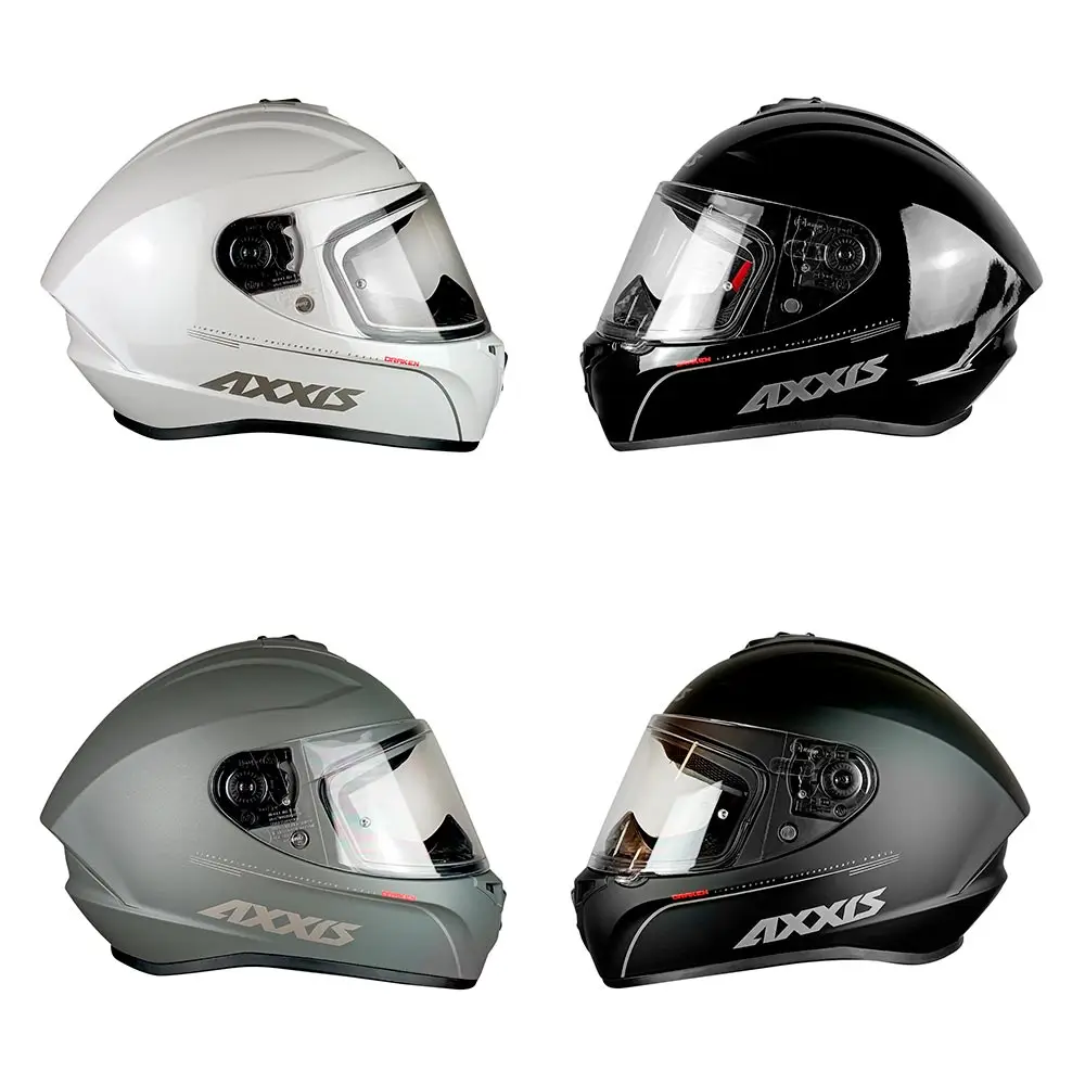 Axxis FF112C full-face helmet motorist Draken Solid V.2 A11/A12/A10 Moto Black/matte/titanium/White sizes XS to XL