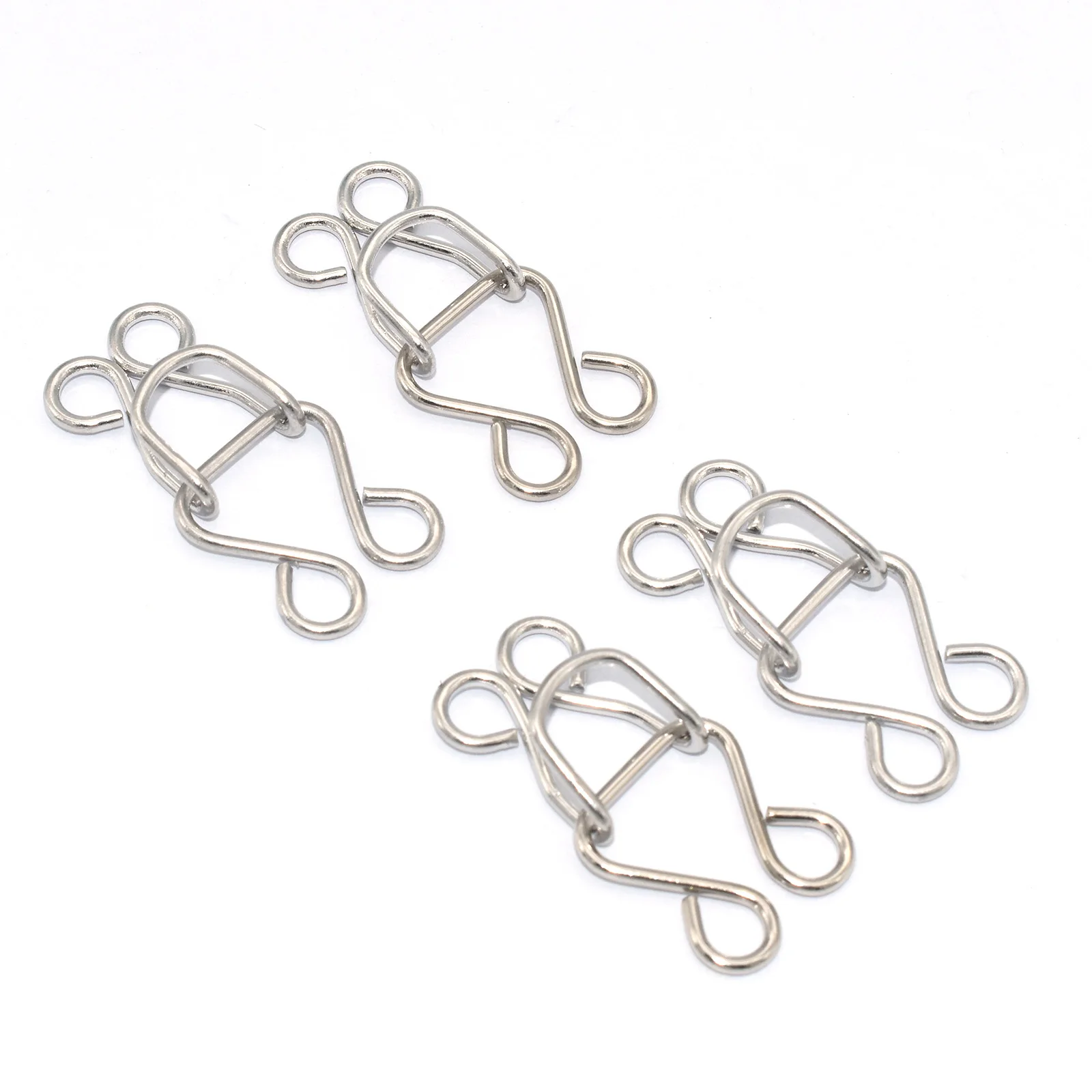 

Silver Hook and Eye Clasp Lingerie Clasp Hooks Bra Fasteners Swimsuit Hook Strap underwear for Bra Strap Accessory