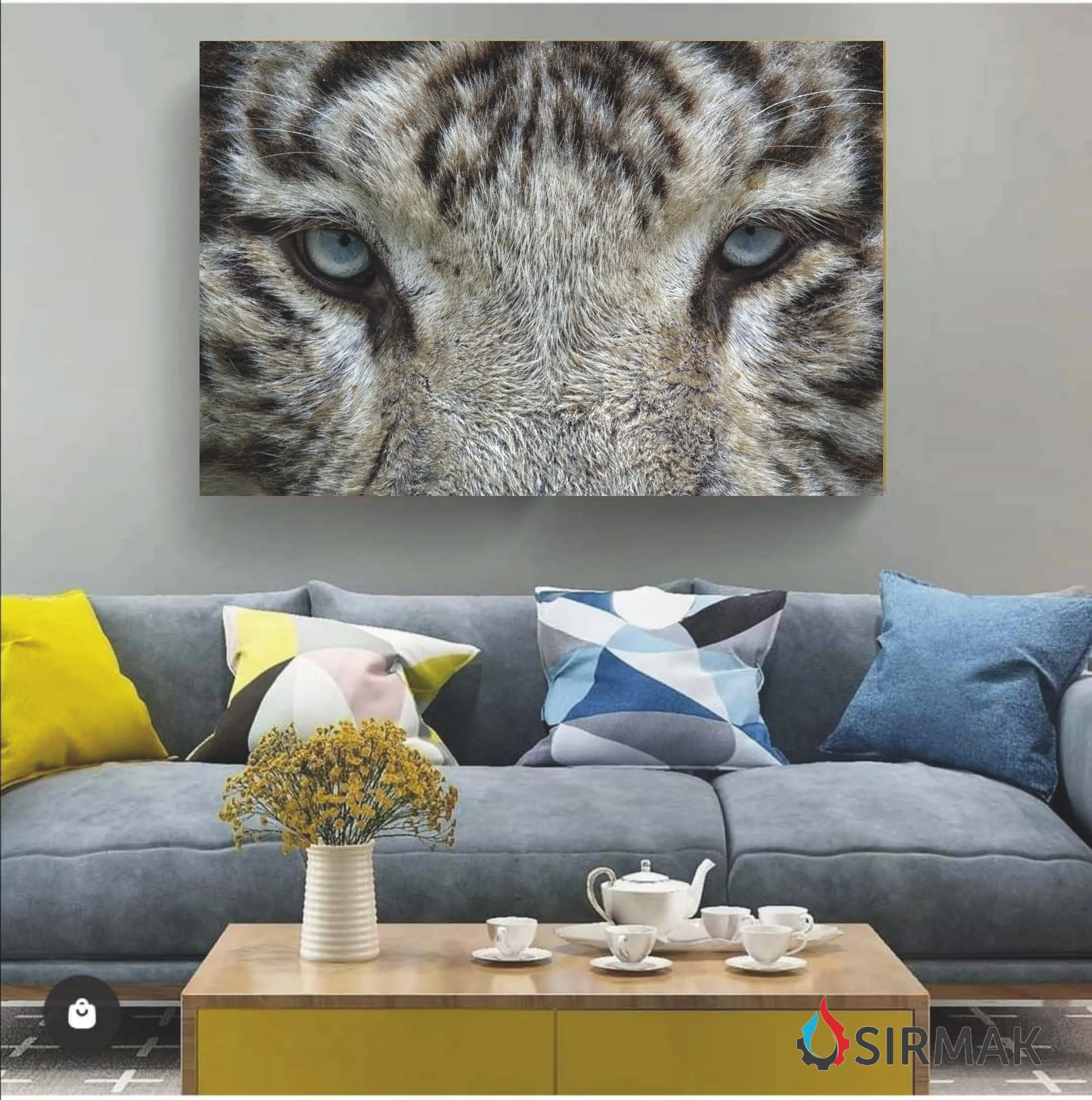 

PRESTIJHOME Tiger Themed Decorative Canvas, Intriguing, Hobby, Painting, Decoration, Animals, Fast Delivery From Turkey