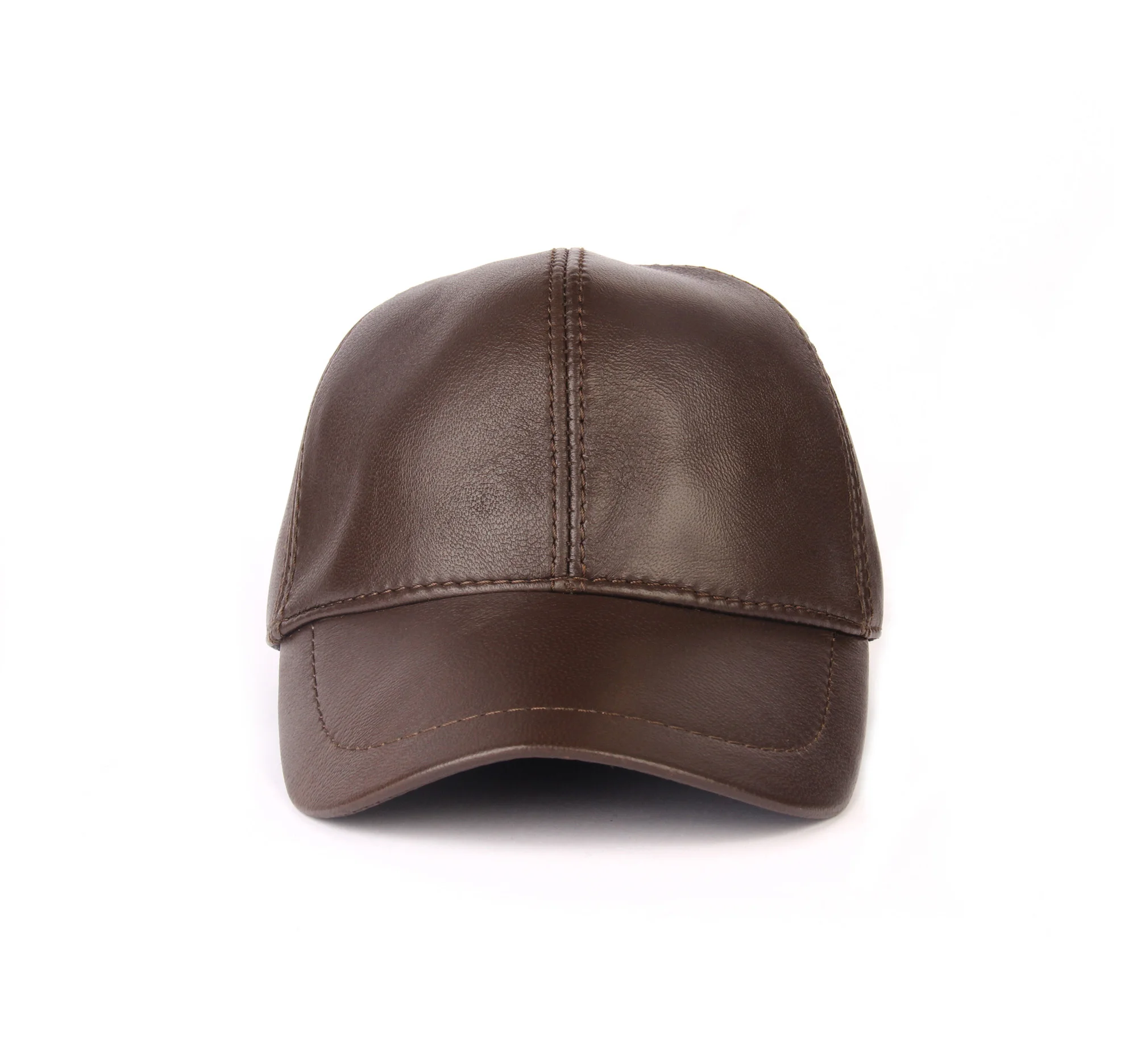 handmade-brown-baseball-caps-for-cold-winter-autumn-with-real-sheep-skin-leather-woolen-fur-inside-ear-covers-men-accessories