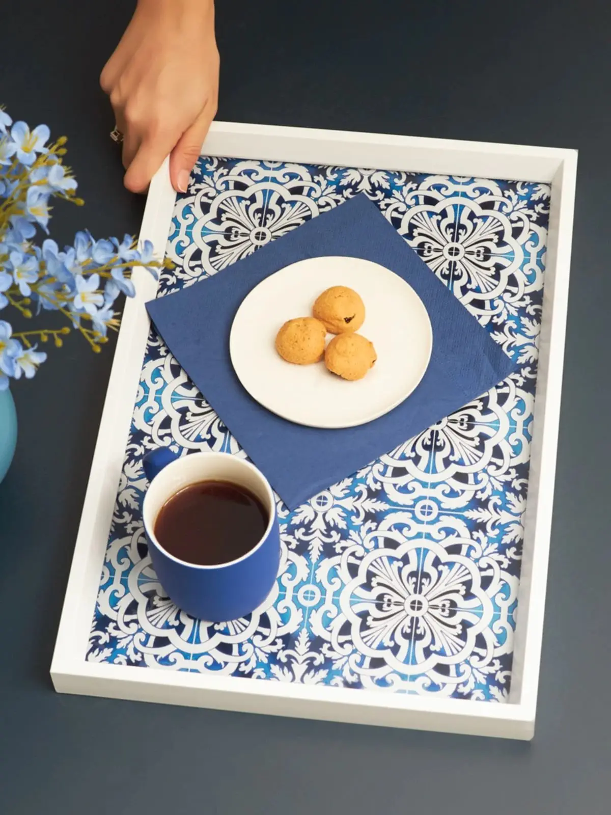 Istanbul Pattern Tray 31x46cm Decorative Lux Service Eat at the Presentation of Organizer Multi-Purpose Tray 2022 Trend