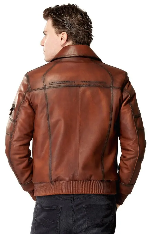 Yenzo Tan cappotti in pelle maschile Orjinal pelle di agnello autunno inverno 2022 Biker Slim Large Size muslimah