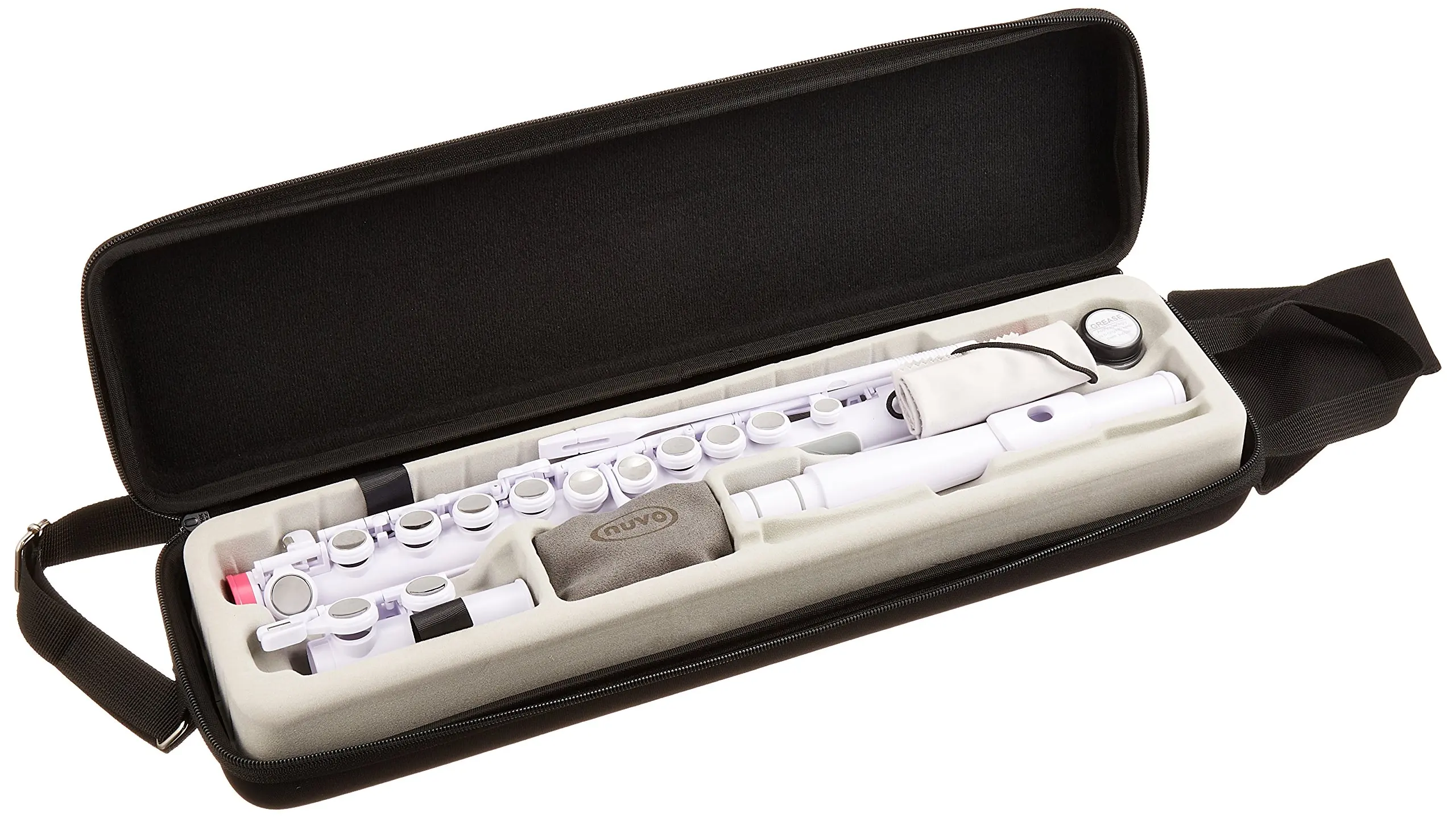 Side Fluit Nuvo School Set Wit/Roze N210SFPK Kwaliteit Student Set