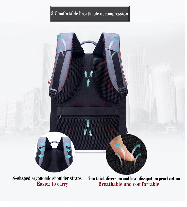 JINNUOLANGRucksack mit großem Fassungsvermögen, Kamerarucksack, wasserdichter Fotorucksack, multifunktionale Reisedrohne, Fotografie, N – Detail 10