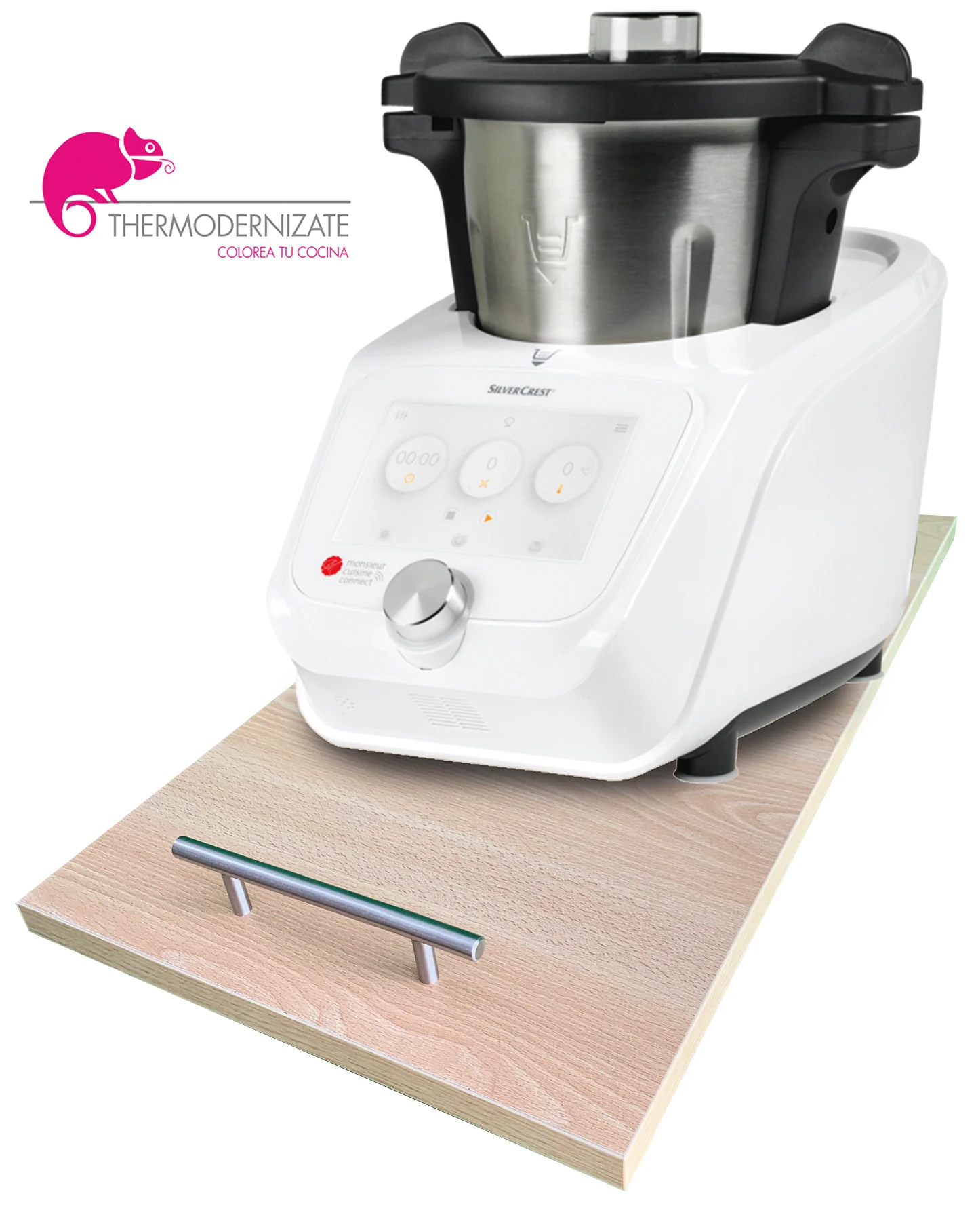 BASE, piattaforma, tavolo scorrevole per THERMOMIX TM6 TM5 TM31 e Monsieur cooking Connect protegge l'equilibrio. 'Mod ha grandi