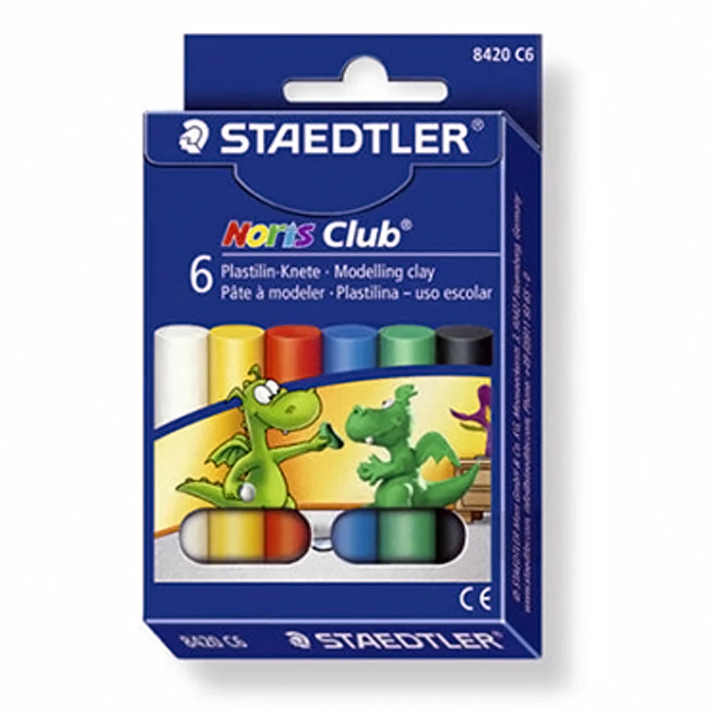 Staedtler Noris Club glina plastelina modelująca pręty gliniane 6 kolorów 8420 C6