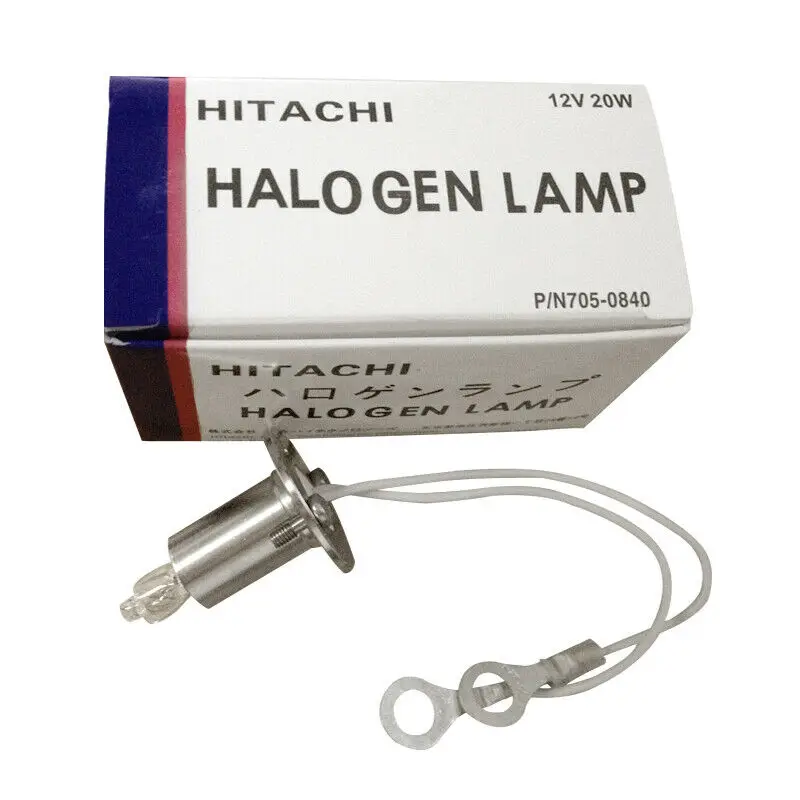 

705-0840 Hitachi Biochemistry Analyzer Halogen Lamp for 902 912 917 7020 12V 20W Wire Leads with Ring Connectors