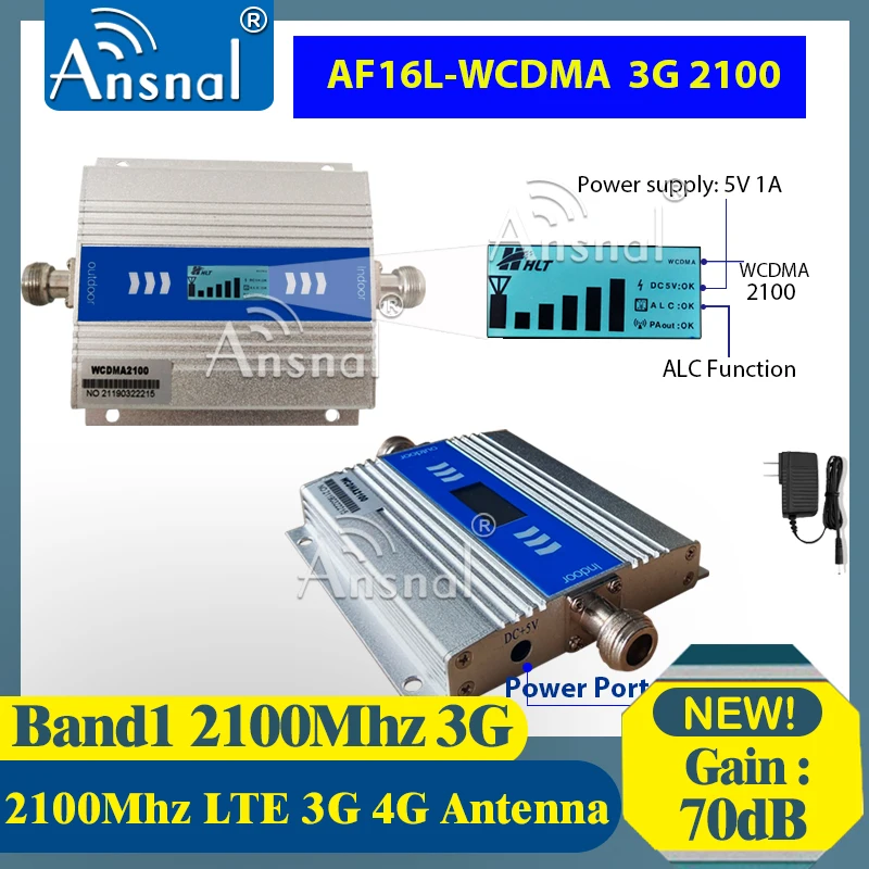 2100 3G Amplifier WCDMA 2100MHz MobilePhone Signal Booster 3G 2100MHz GSM Signal Repeater UMTS2100Mhz CellPhone Amplifier 3G 4G