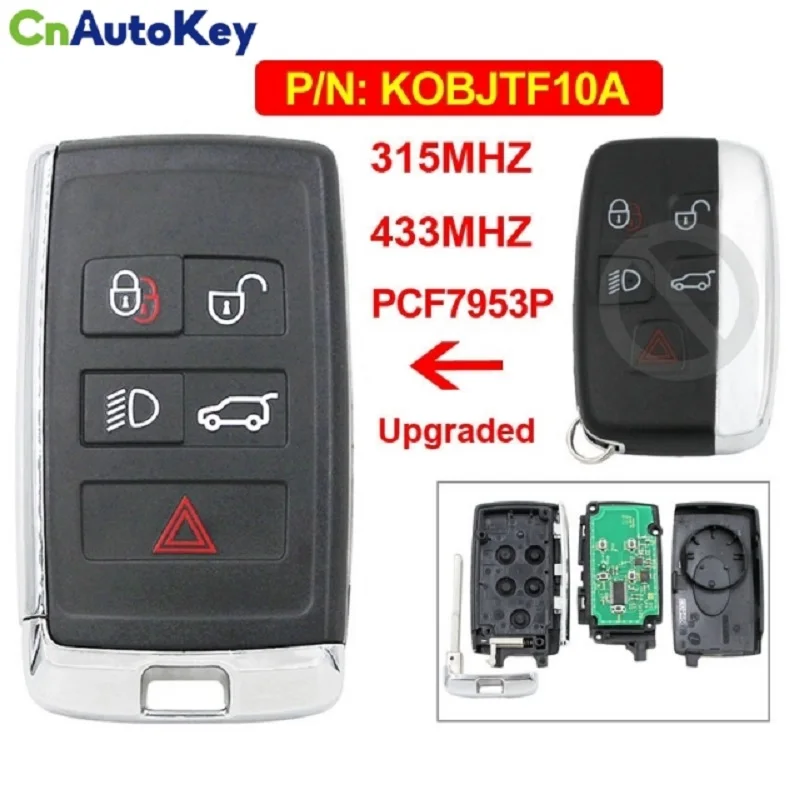 CN004034 New FCC KOBJTF10A 5 Button Remote Car Key 315Mhz 433Mhz PCF7953P Chip  for Land Rover LR2 LR4 Range Rover Evoque Sport