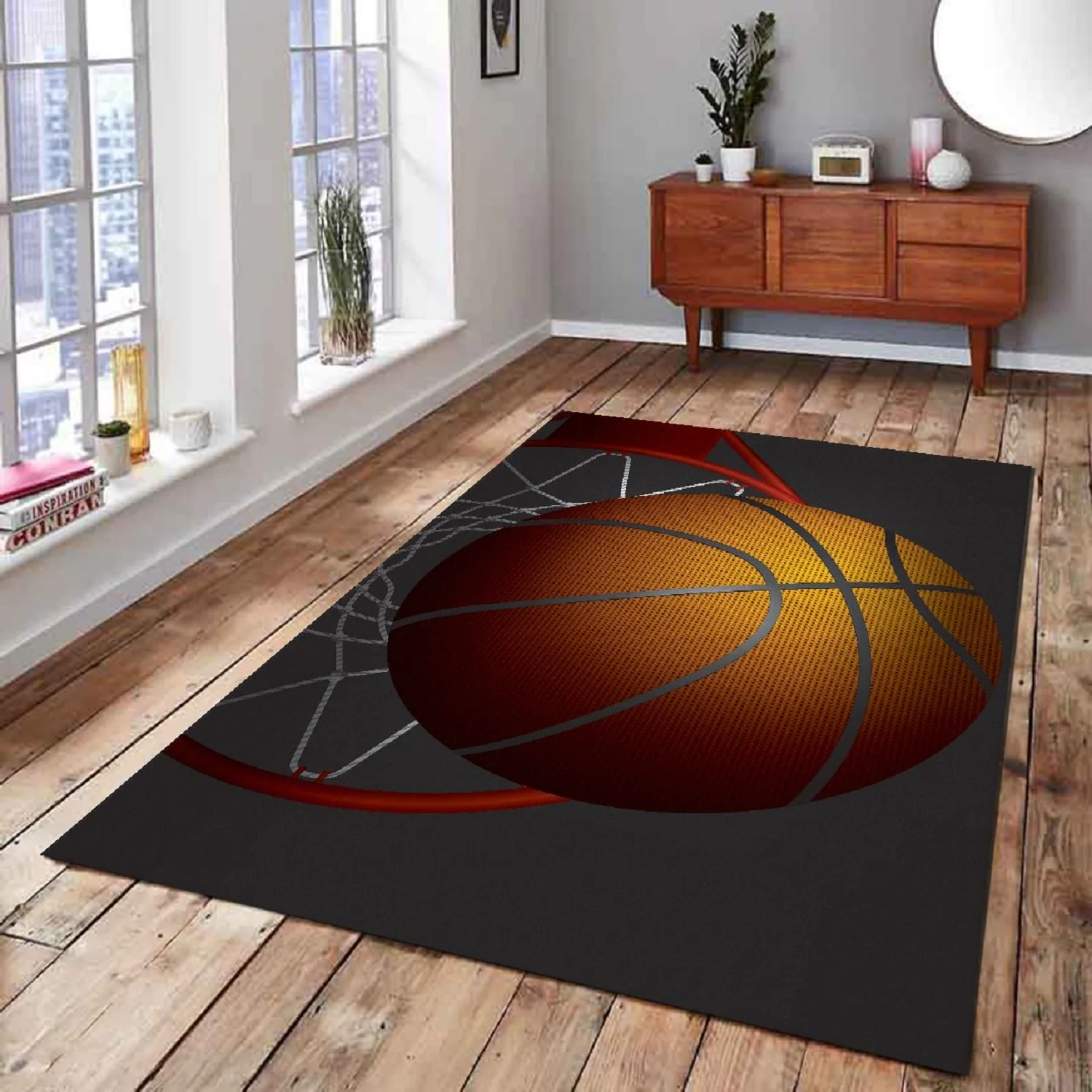 Basketball 6 Patterned ,Modern Design,Teen,Popular Rug,Themed Rug,Vintage Rug,Home Decor Personalized