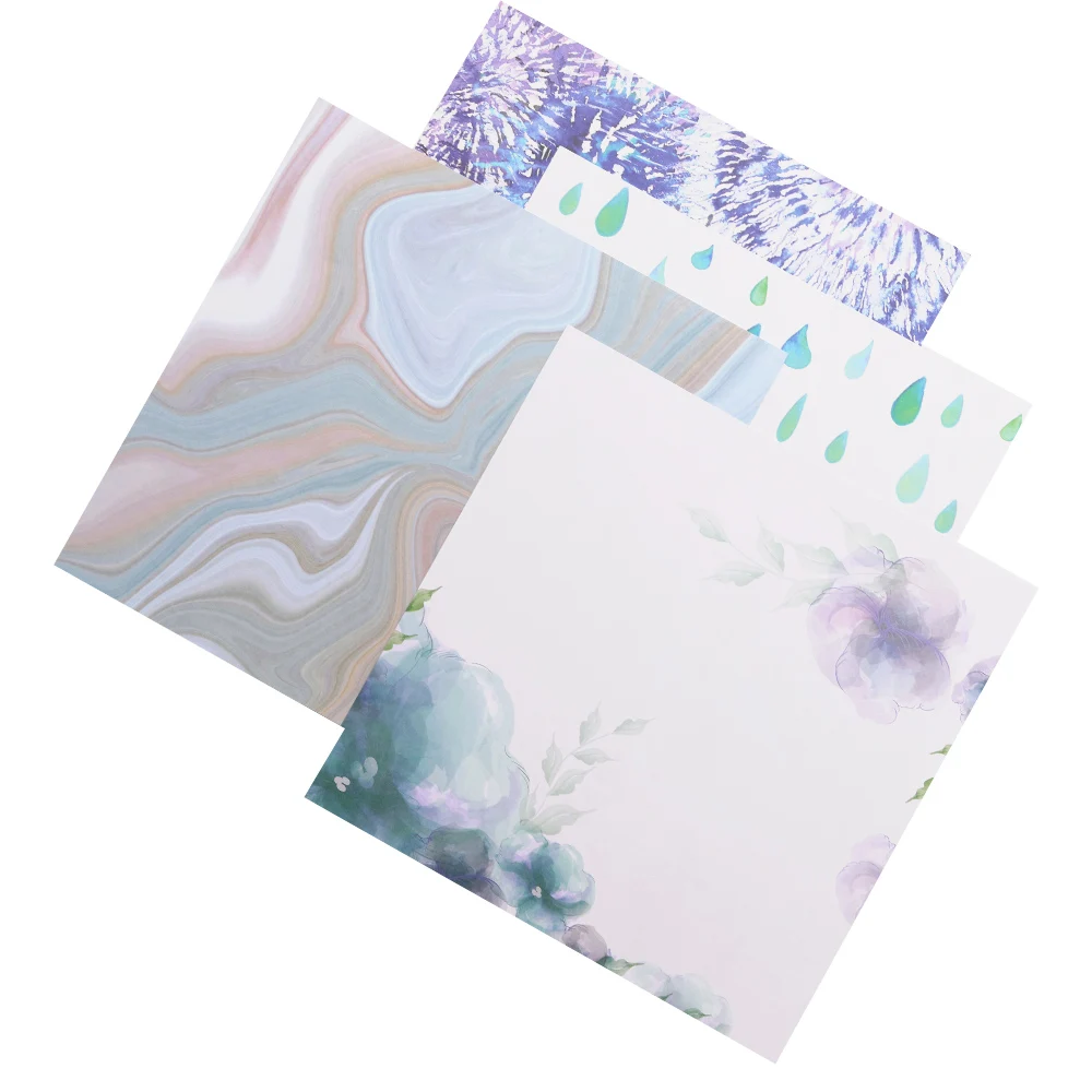 Creative Path 8 Zoll Scrapbooking-Papier Lila Regenmuster Dekoratives Journaling-Hintergrundpapier Origami-Designpapier 20*20 cm – Detail 4