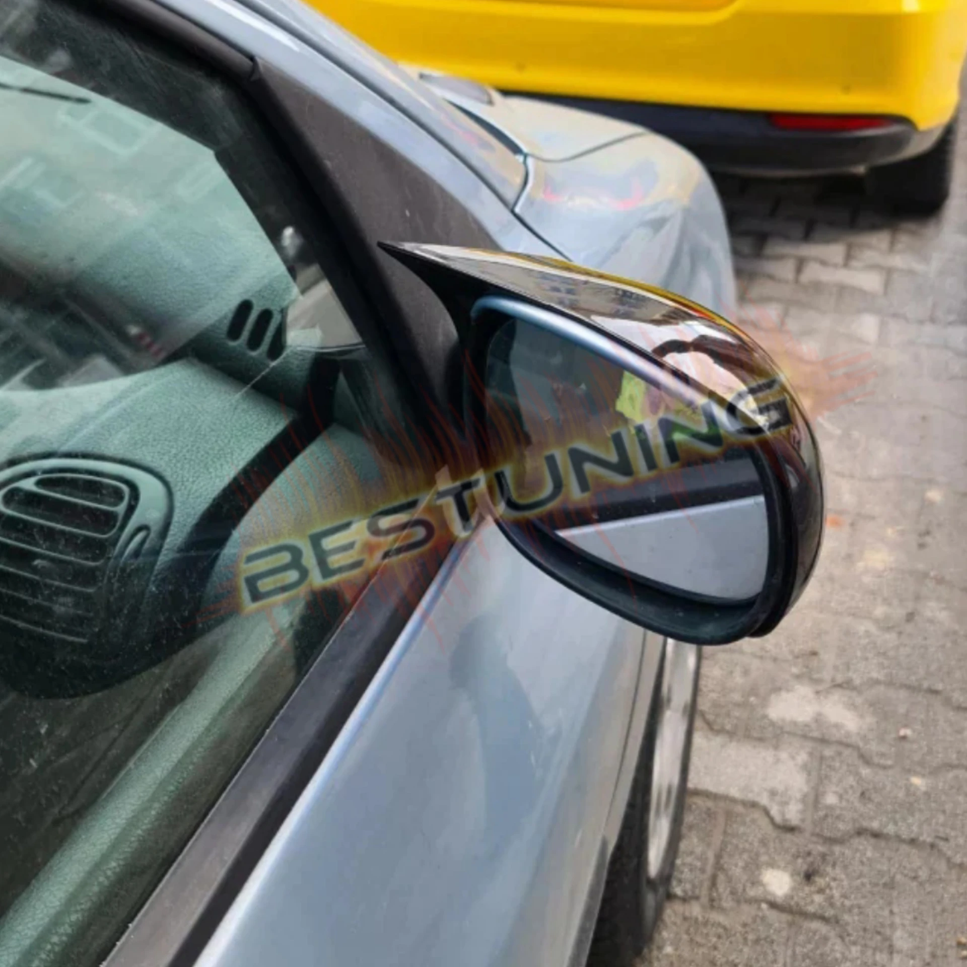 Bat Style Mirror Cover For Peugeot 206 1998 2012 Car Accessories 2 Pieces Cover Glossy Black Shields Exterior Parts Sport