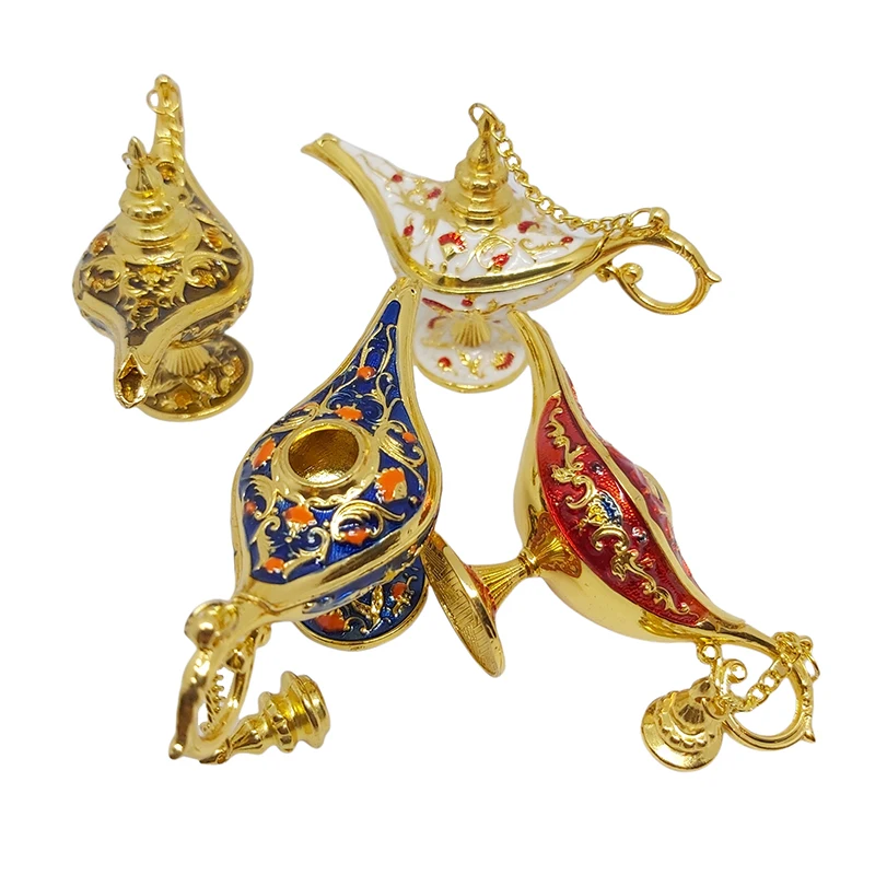 Mini Aladdin Decorative Magic Lamp Amazing Vintage Home Desk Shelf Decor Collectible Gift Birthday  New Home Child 7x3x3 cm 20gr